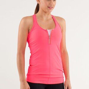 Lululemon Women's Cool Racerback Zipper Tank Top - Pink